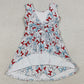 Baby Girls Dress Red Blue Bows Yoga Active 4th of July Shorts Knee Length Dress GSD3752