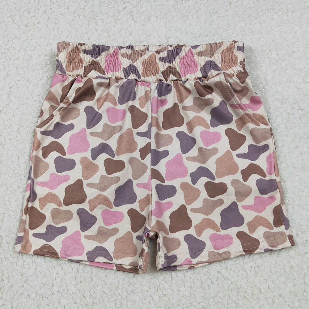 Baby Boys Shorts Southern Brown Pink Camo Pockets Shorts Bottom SS0757 12.20