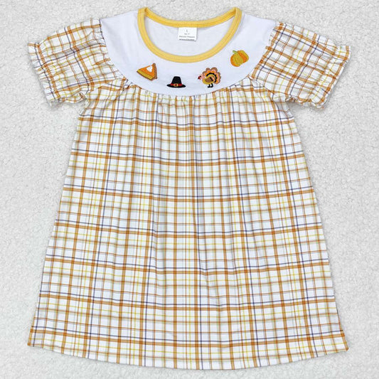 Baby Girls Dress Thanksgiving Turkey Knee Length Dresses GSD1322