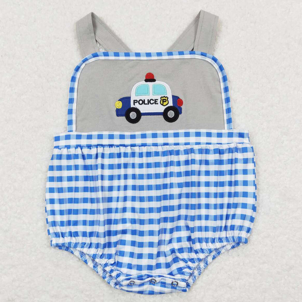 Boutique Baby Infant Boys Rompers Car Embroidery Boy Romper SR0997