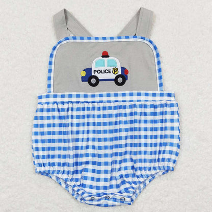 Boutique Baby Infant Boys Rompers Car Embroidery Boy Romper SR0997