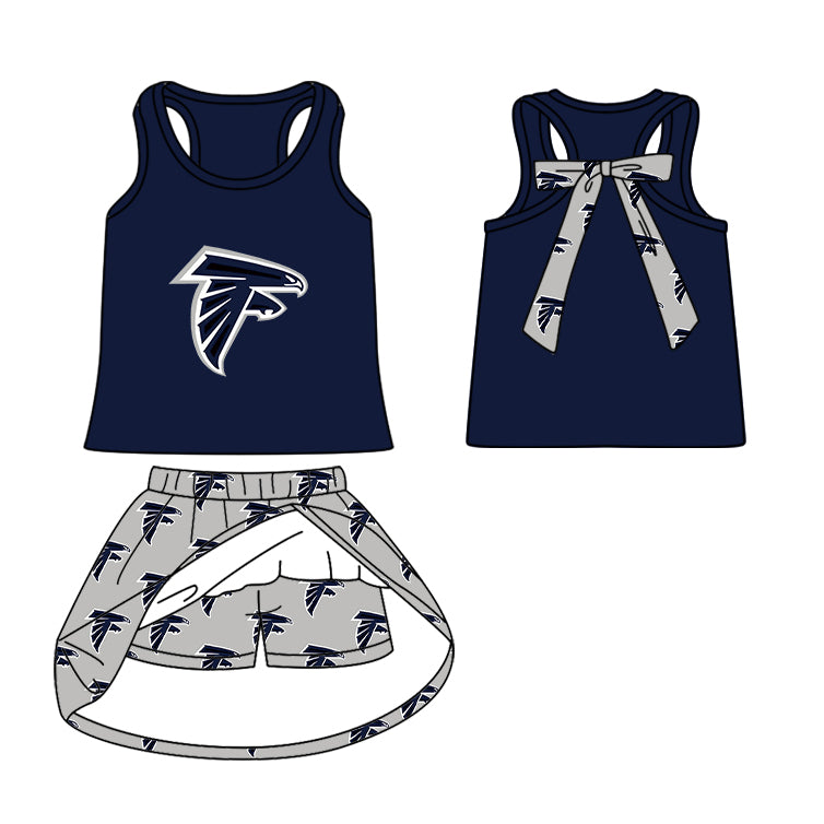 Preorder (moq 5)Baby Girls Clothes Sleeveless Tops Skorts Outfits