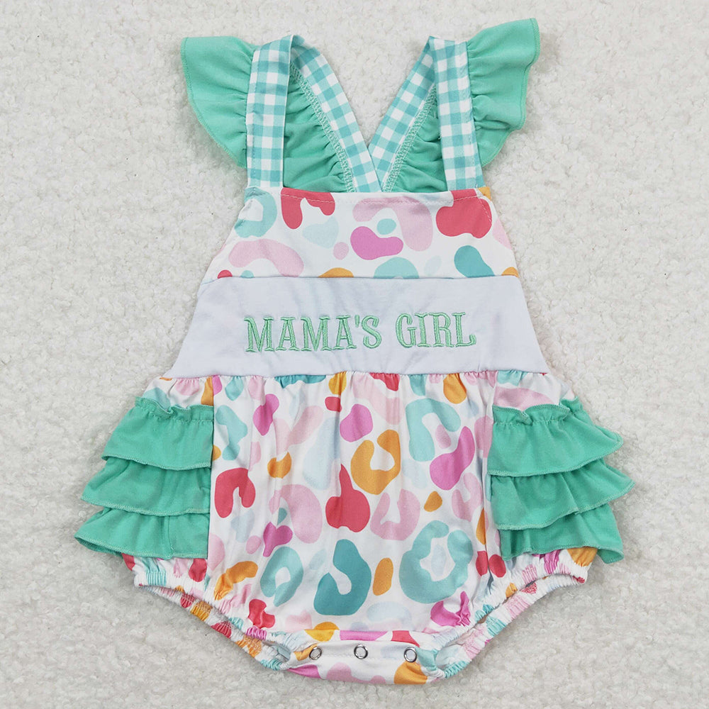 Infant Baby Girls Rompers Mama`s Girl  Embroidery Romper SR1246