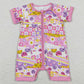 Baby Infant Girls Romper Pink Flowers Zip Rompers SR0968