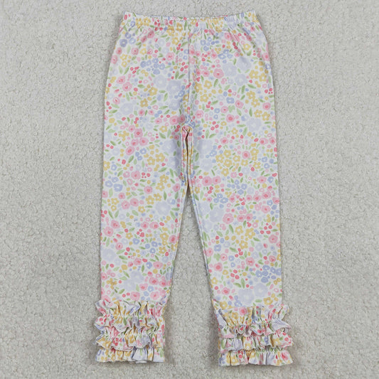 Baby Girls Pants Flowers Ruffle Legging Pants Bottom P1005 1.2