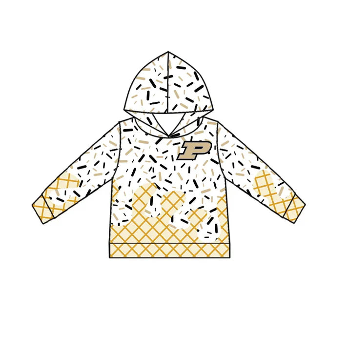 Preorder(moq 5) P ice cream sprinkle toddler kids team hoodie 8.19