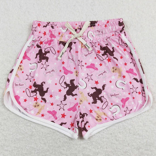 Western Mommy & Me Adult Women Shorts Kids Girls Shorts SS0125