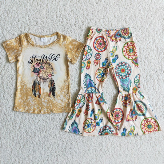 Cute Baby Girls Clothes Bell Pants Sets A0-14
