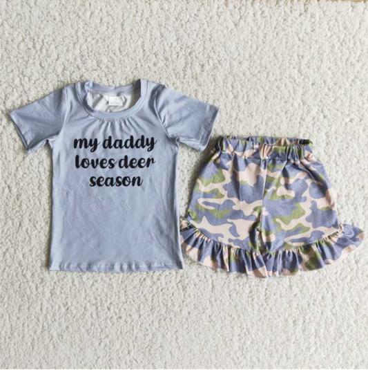 Boutique Baby Girls Clothes Set Short Sleeve Ruffle Shorts Outfits B11-22 5.8