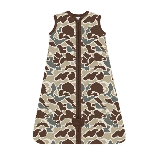 Boutique Baby Newborn Fall Camo Zip Gowns preorder BL0140