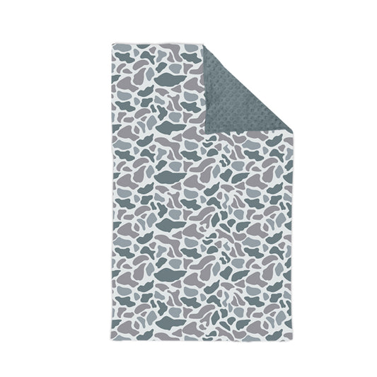 Baby Kids Children Blankets Grey Camo Minky Blankets preorder BL0145