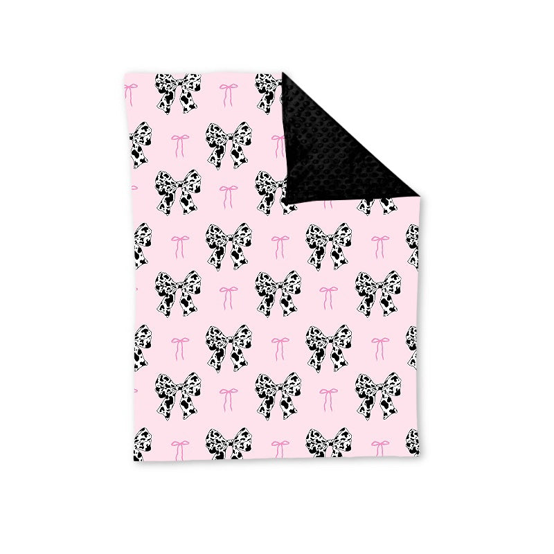 Baby Kids Children Blankets Bows Cow Blankets preorder BL0157