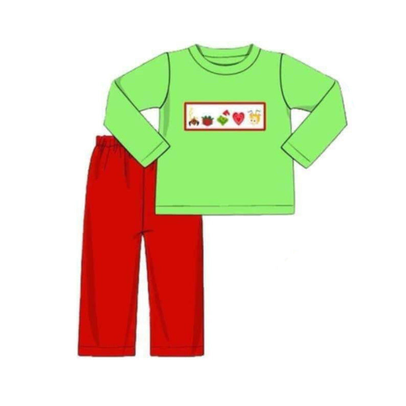 Baby Boys Clothes Christmas Cartoon Top Pants Outfits Preorder BLP0691