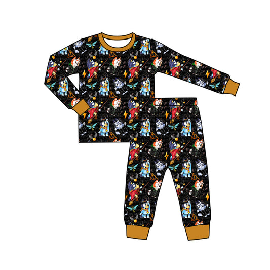 Baby Boys Pajamas Halloween Dogs Long Sleeve Top Pants Sleepwear Sets Preorder BLP0719