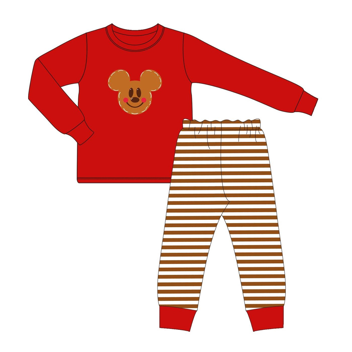 Baby Boys Clothes Red Cartoon Tee Top Pants Pajamas Sets Preorder BLP0733