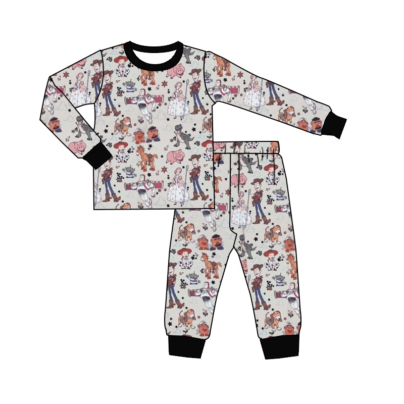 Baby Boys Pajamas Grey Toy Cartoon Top Pants Pajamas Sets Preorder BLP0754