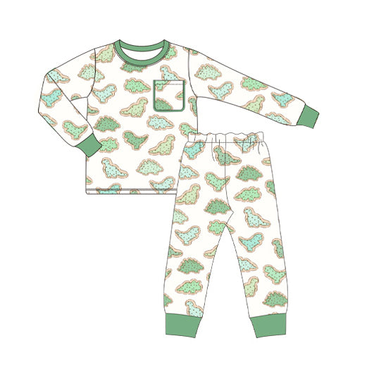 Baby Boys Pajamas Green Dinosaurs Top Pants Pajamas Sets Preorder BLP0755