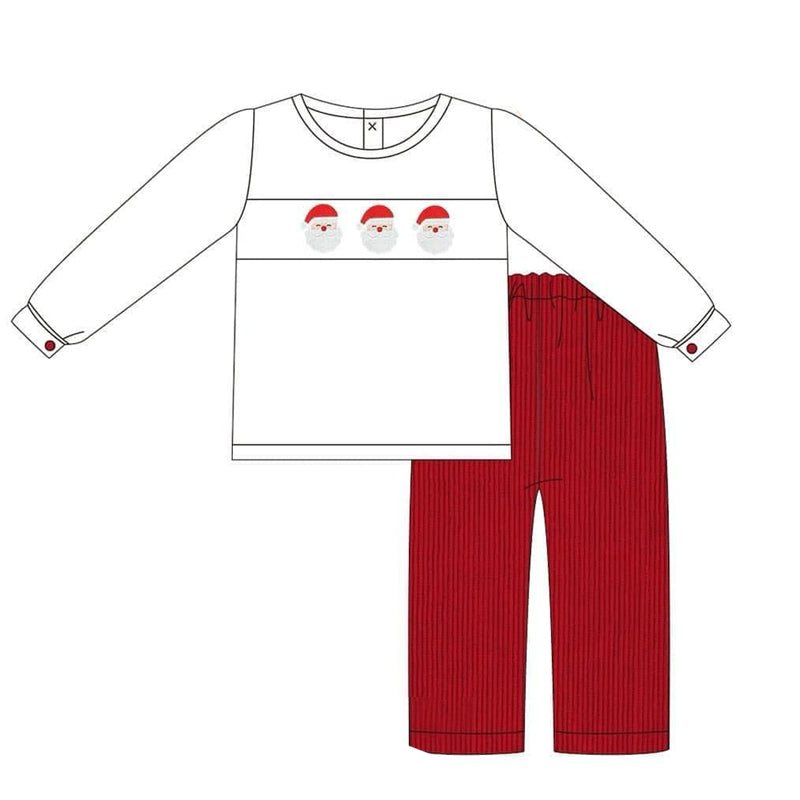 Baby Boys Clothes Christmas Red Santa Top Pants Clothes Sets Preorder BLP0758