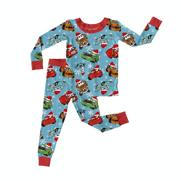 Baby Boys Pajamas Christmas Car Race Top Pants Pajamas Sets Preorder BLP0776