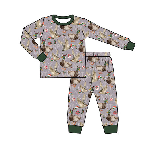 Baby Boys Pajamas Christmas Mallard Ducks Shirt Pants Pajamas Sets Preorder BLP0789