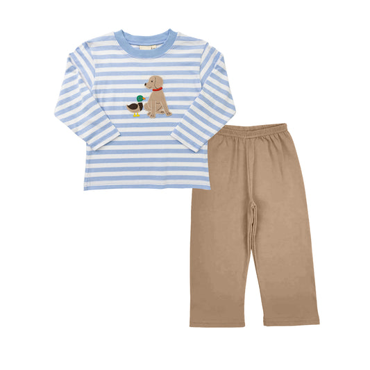 Baby Boys Clothes Dog Ducks Top Pants Pajamas Sets Preorder BLP0805