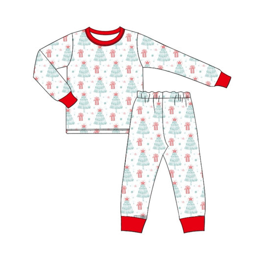 Baby Boys Pajamas Christmas Tree Stars Top Pants Pajamas Sets Preorder BLP0818