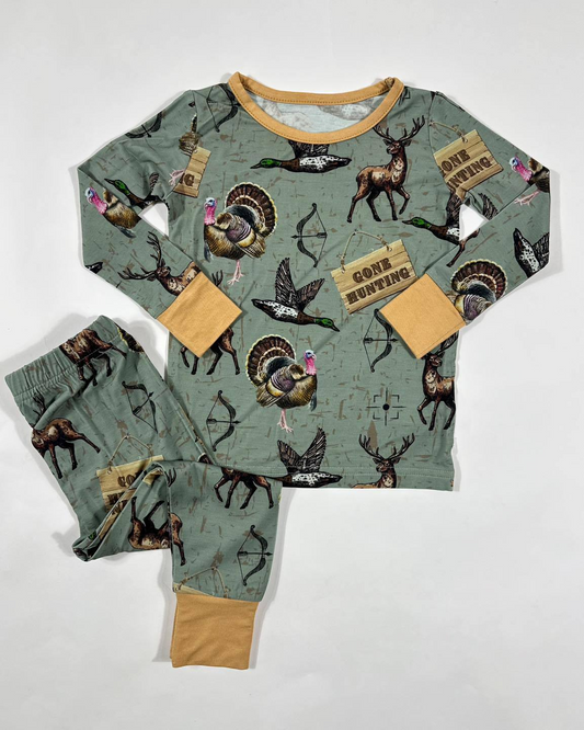 Baby Boys Pajamas Hunting Ducks Top Pants Pajamas Sets Preorder BLP0819