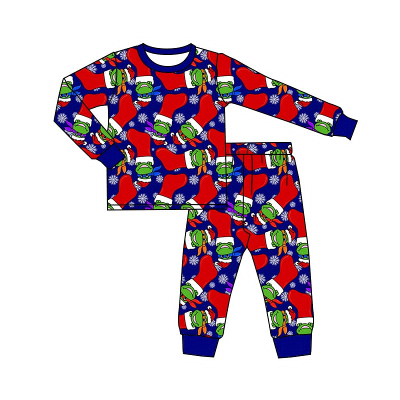 Baby Boys Pajamas Christmas Long Sleeve Shirt Pants Pajamas Sets preorder BLP0870