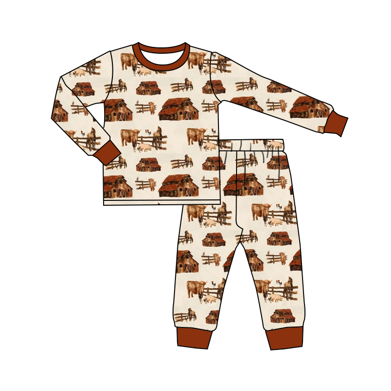 Baby Boys Pajamas Long Sleeve Top Pants Pajamas Sets Preorder BLP0876