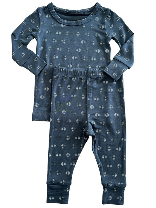 Baby Boys Pajamas Fall Blue Top Pants Pajamas Sleepwear Sets Preorder BLP0884