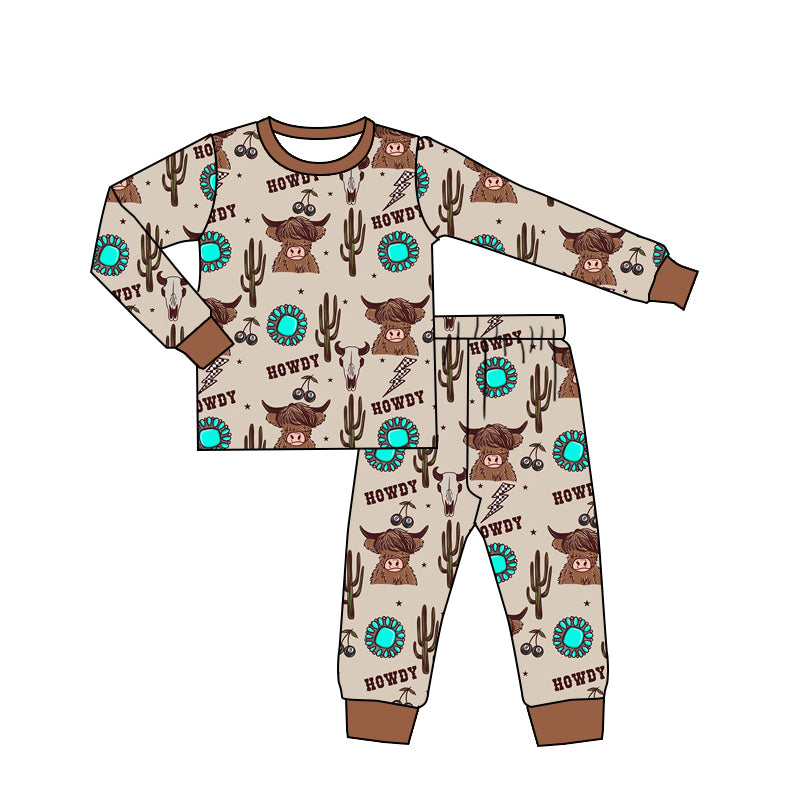 Baby Boys Pajamas Western Howdy Top Pants Pajamas Sleepwear Sets Preorder BLP0885