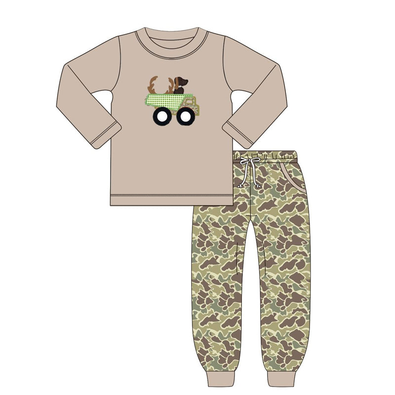 Baby Boys Clothes Hunting Dog Top Camo Pants Sets Preorder BLP0886