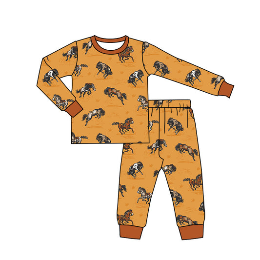 Baby Boys Pajamas Western Horse Top Pants Pajamas Sleepwear Sets Preorder BLP0899