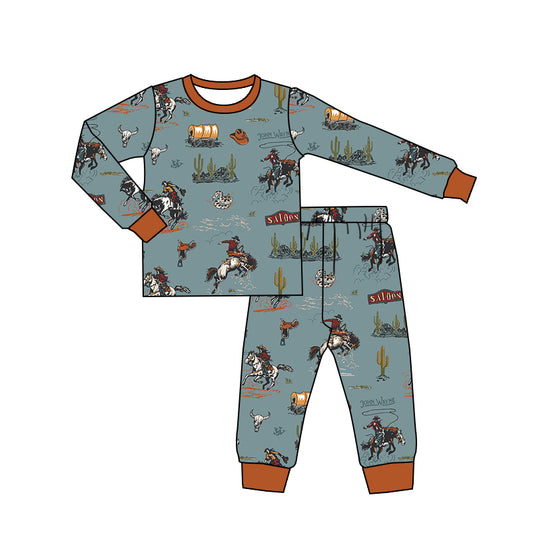 Baby Boys Pajamas Western Rodeo Top Pants Pajamas Sets Preorder BLP0900