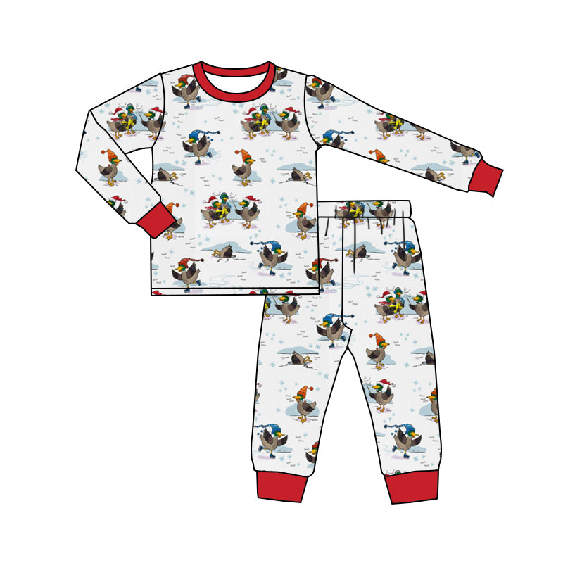 Baby Boys Pajamas Christmas Ducks Shirt Pants Pajamas Sets Preorder BLP0910