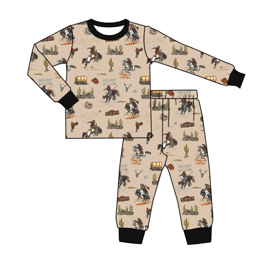 Baby Boys Pajamas Rodeo Western Tops Pants Pajamas Sets Preorder BLP0916