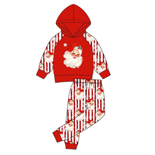 Baby Boys Clothes Christmas Santa Claus Hooded Top Pants Clothes Sets Preorder BLP0931