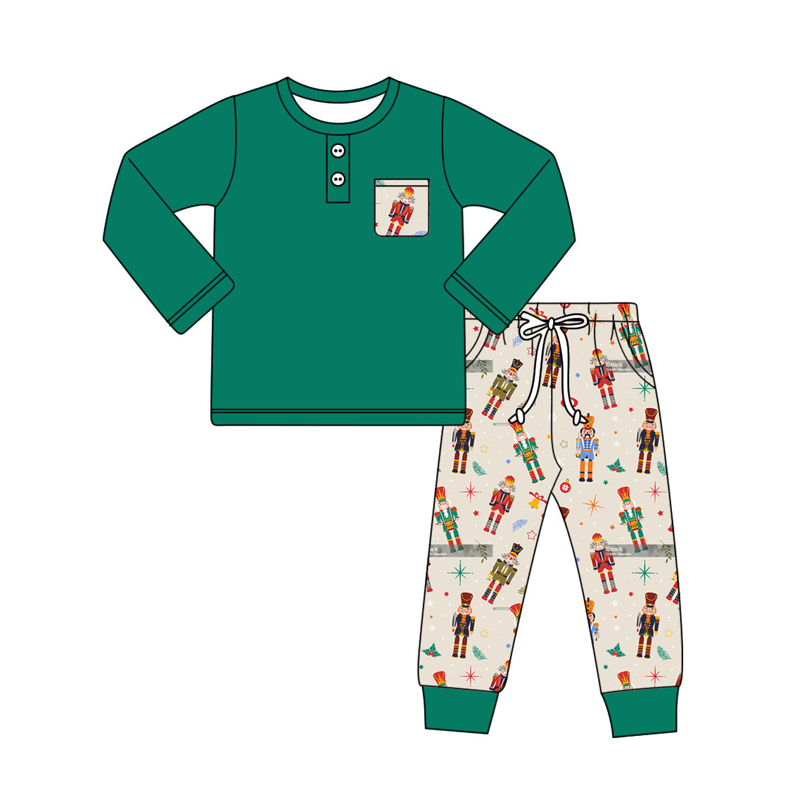 Baby Boys Clothes Christmas Pocket Top Pants Sets Preorder BLP0945