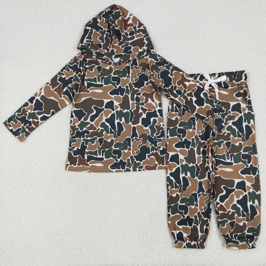 Sibling Baby Boys Camouflage Hooded Top Jogger Pants Outfits Clothes Sets 11.5