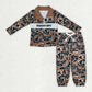 Sibling Baby Boys Camo Embroidery Mama's Boy Ducks Dogs Zipper Pullover Pockets Jogger Hunting Clothes Set 11.5