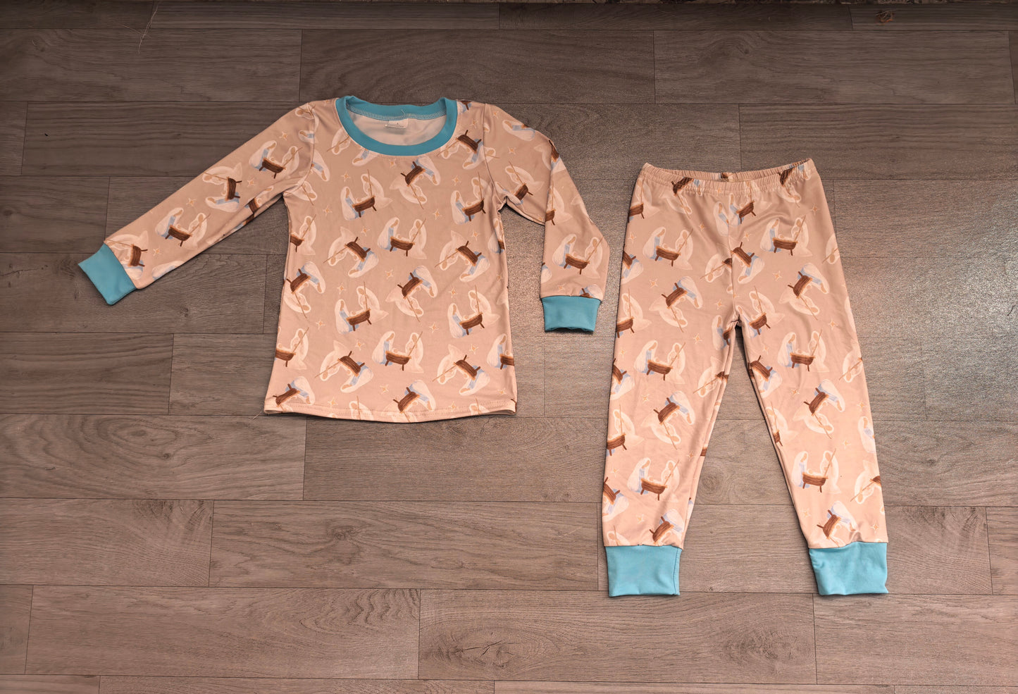 Baby Boys Pajamas Nativity Top Pant Pajamas Sets Preorder BLP1535