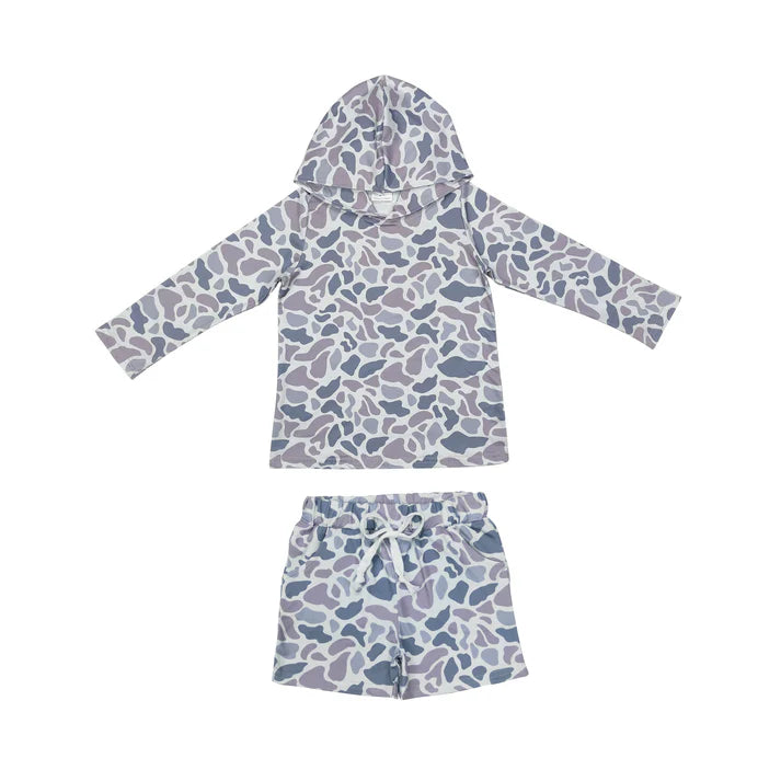 Sibling Baby Boys Camo Hoodies Top Pockets Shorts Southern Clothes Sets 11.3