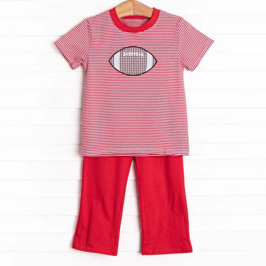 Baby Boys Clothes Stripes Football Top Pants Clothes Sets Preorder BSPO0470