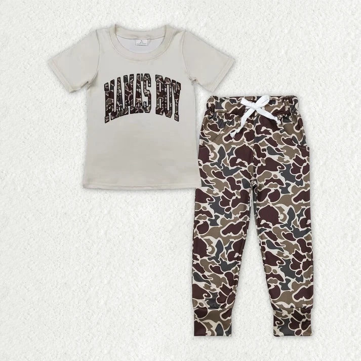 Baby Camo Mama's Boy Top Hunting Pants Clothes Sets BSPO0475