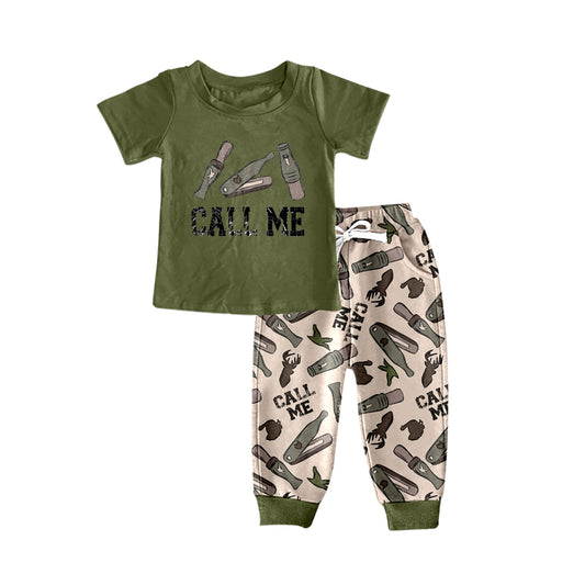 Baby Boys Clothes Call Me Duck Deer Hunting Shirt Pants Sets Preorder BSPO0479