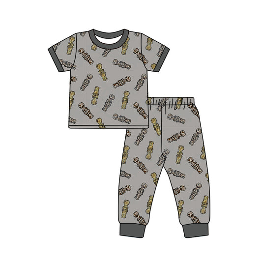 Baby Boys Pajamas Grey Duck Call Top Pants Pajamas Sets Preorder BSPO0488