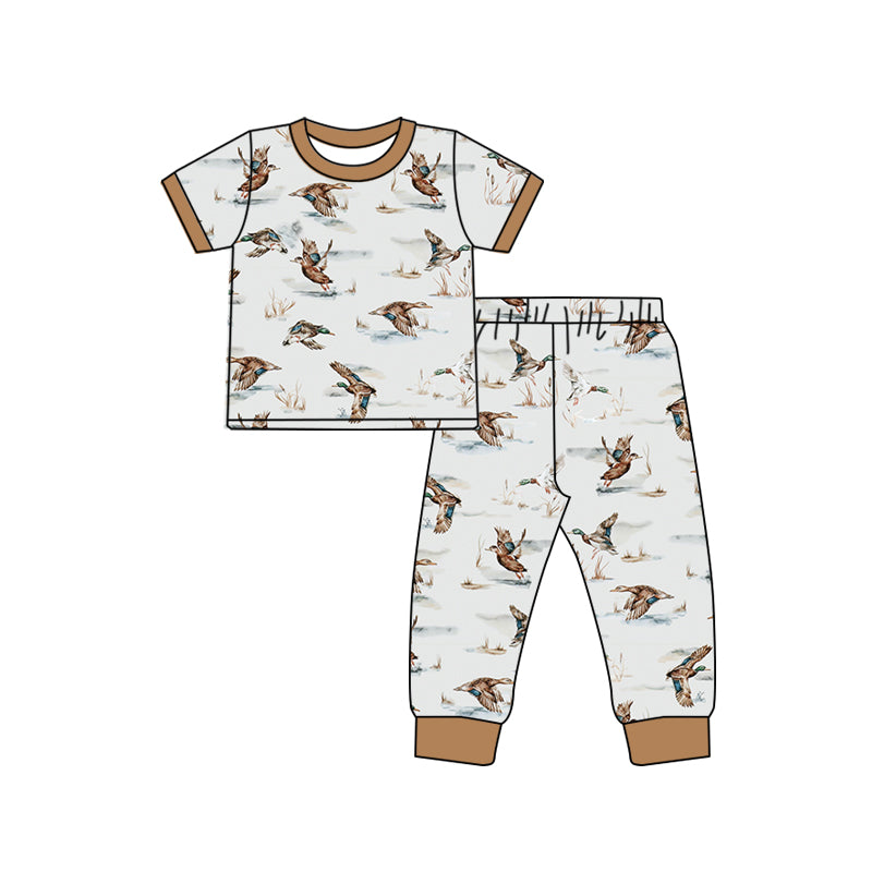 Baby Boys Clothes Mallard Ducks Hunting Top Pants Pajamas Sets Preorder BSPO0493