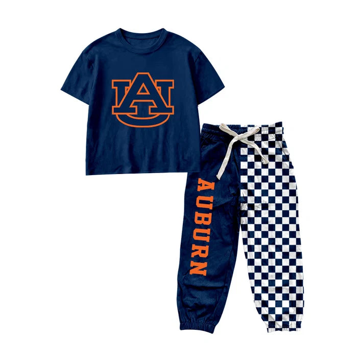 Preorder Baby Boys Navy AU Shirt Top Pockets Joggers Team Clothes Sets BSPO0694