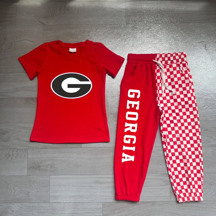 Baby Boys Vinyl G Shirt Top Pockets Joggers Team Clothes Sets Preorder BSPO0700