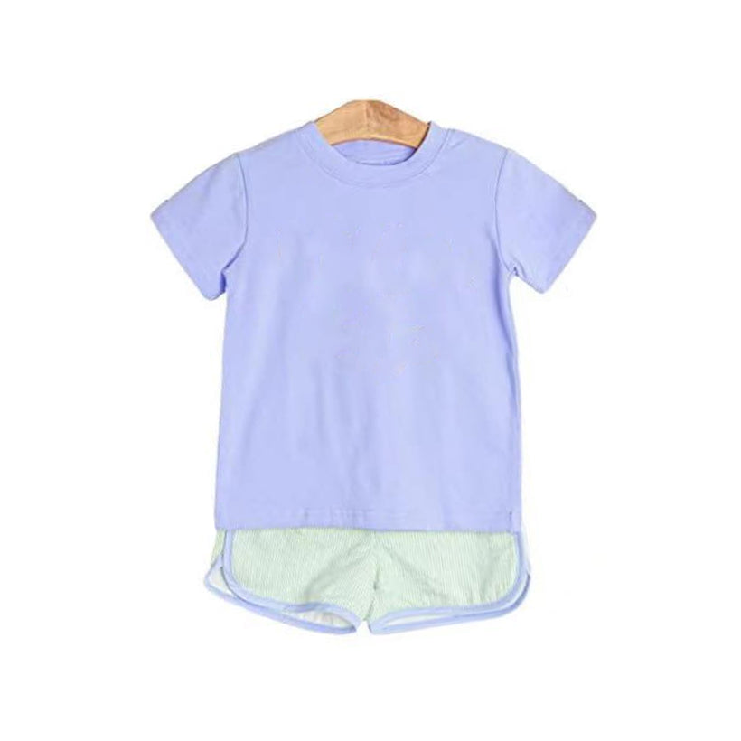 Baby Boys Clothes Lavender Short Sleeves Top Shorts Sets Preorder BSSO1481